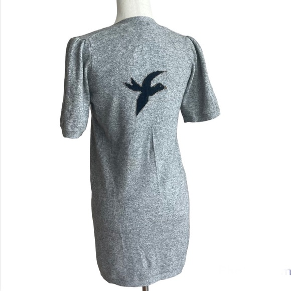 IRO dress sweater wool / modal short dress gray size M VGC - Picture 2 of 14